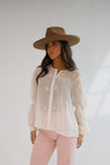 Anna Lisa Button Down Cream - Allure Boutique WY