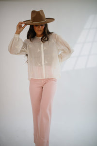 Anna Lisa Button Down Cream - Allure Boutique WY