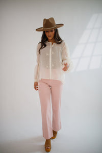 Anna Lisa Button Down Cream - Allure Boutique WY