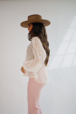 Anna Lisa Button Down Cream - Allure Boutique WY