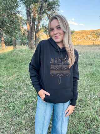 Ariat Women's Booted Logo Hooded Sweatshirt - Allure Boutique WY