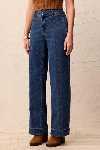 Audrey Hugging Wide Leg Denim Trouser - Allure Boutique WY