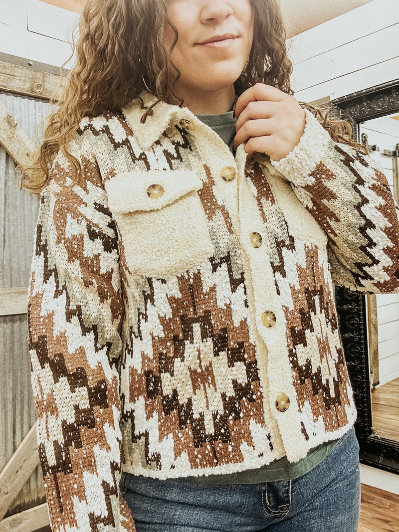 Aztec Sweater Cardigan - Allure Boutique WY