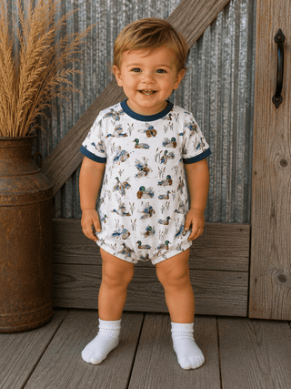 Baby Boy Duck Bubble Onesie - Allure Boutique WY