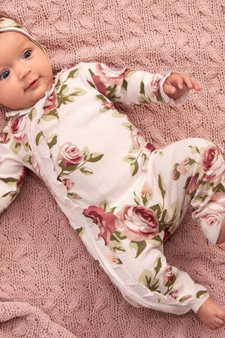 Baby Girl Bella Rose Romper - Allure Boutique WY