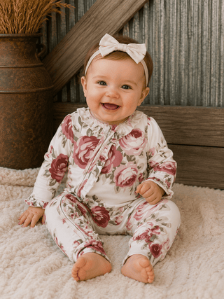 Baby Girl Bella Rose Romper - Allure Boutique WY