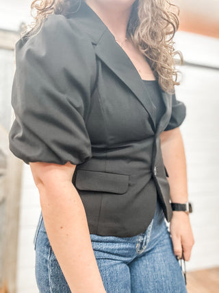 Balloon Sleeve Blazer - Allure Boutique WY