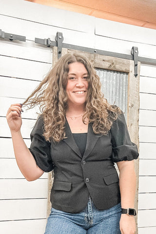 Balloon Sleeve Blazer - Allure Boutique WY