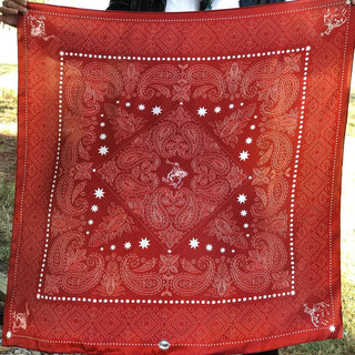 Banditos Red Silk Scarf - 35" x 35" - Allure Boutique WY