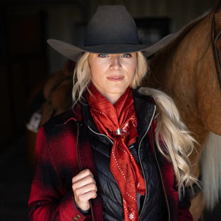 Banditos Red Silk Scarf - 35" x 35" - Allure Boutique WY