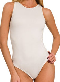 Basic Halter Neck Bodysuit - Allure Boutique WY