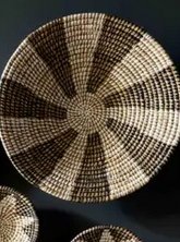 Baskets made of seagrass Large basket measures 24" Small basket measures 18 3/4" Wall Decor - Allure Boutique WY