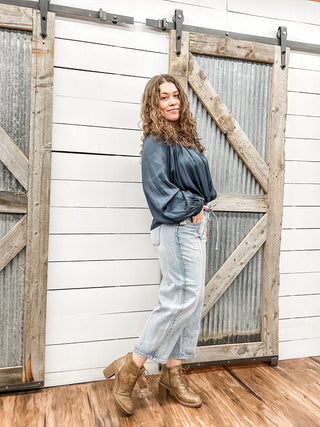 Beach Comber Crop with Self Belt - Allure Boutique WY