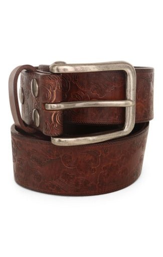 Bed Stu Everton Tooled Leather Belt - Allure Boutique WY