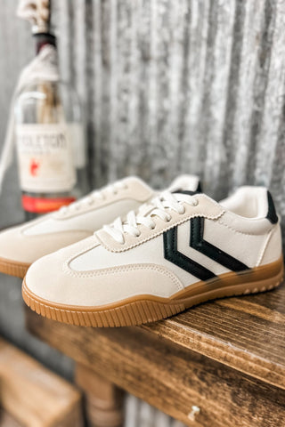 Beige + Black Chevron Court Shoes - Allure Boutique WY