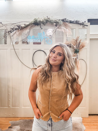 Belle Corduroy Vest - Allure Boutique WY