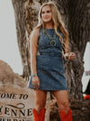 Belted Denim Tank Dress - Allure Boutique WY