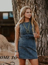 Belted Denim Tank Dress - Allure Boutique WY