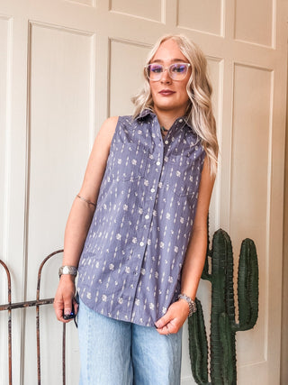 Billie Jean Sleeveless Shirt - Allure Boutique WY