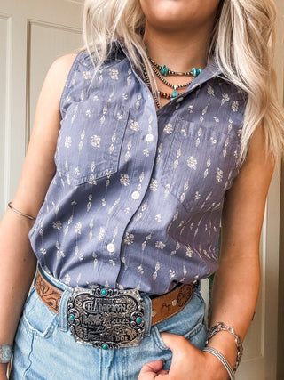 Billie Jean Sleeveless Shirt - Allure Boutique WY