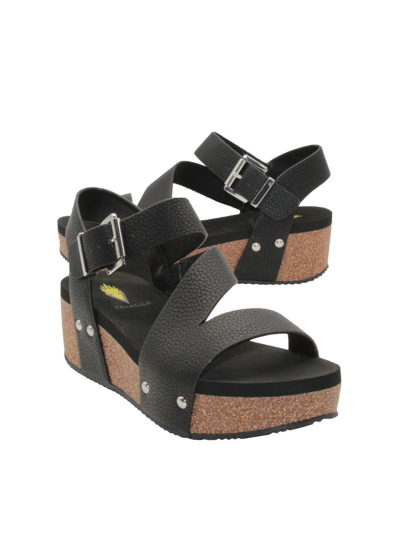 Biloxi Platform Sandal - Black - Allure Boutique WY