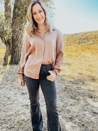 Birdie Suede Button Down - Allure Boutique WY