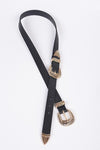 Black and Gold Double Buckle Belt - Allure Boutique WY