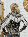 Black Conversational Snap Shirt - Allure Boutique WY