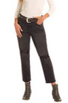 Black Distressed Crop Jean - Allure Boutique WY