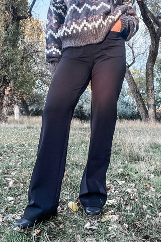 Black Marine Ponte Pant - Allure Boutique WY