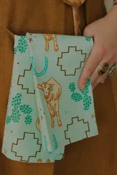 Blue Cows Western Novelty Tea Towel - Allure Boutique WY