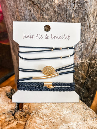 Boho Hair Tie + Bracelet Set - Allure Boutique WY