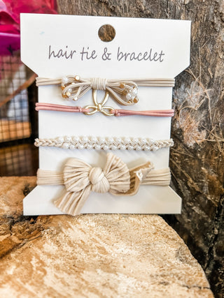 Boho Hair Tie + Bracelet Set - Allure Boutique WY