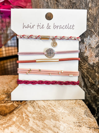 Boho Hair Tie + Bracelet Set - Allure Boutique WY