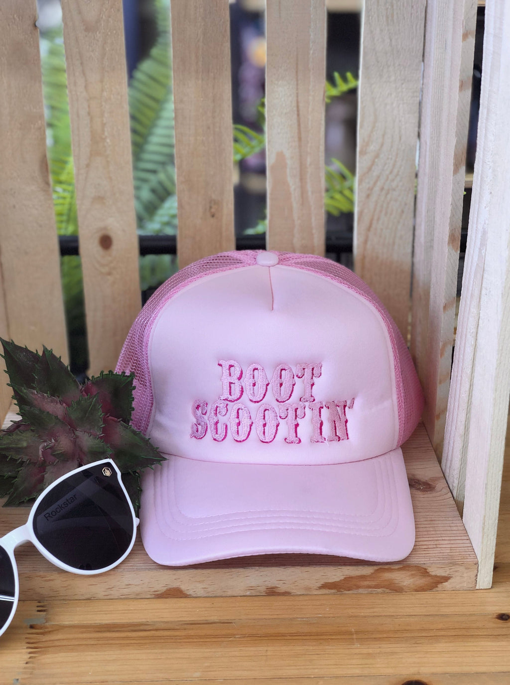 Boot Scootin Pink Trucker Cap