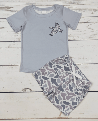 Boys Duck Camo Shorts Set - Allure Boutique WY