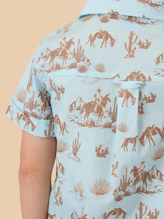 Boys Western Trail Button Down Shirt - Allure Boutique WY