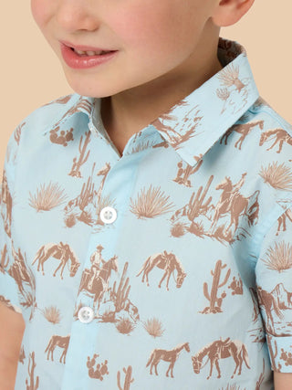 Boys Western Trail Button Down Shirt - Allure Boutique WY