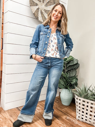 Bracelet Length High Cuff Trucker Jacket - Allure Boutique WY