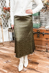 Bronze Leopard Print Maxi Skirt - Allure Boutique WY