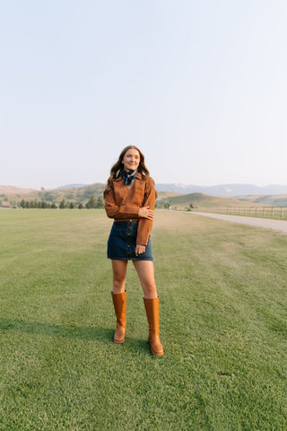 Brown Corduroy Collared Popover - Allure Boutique WY