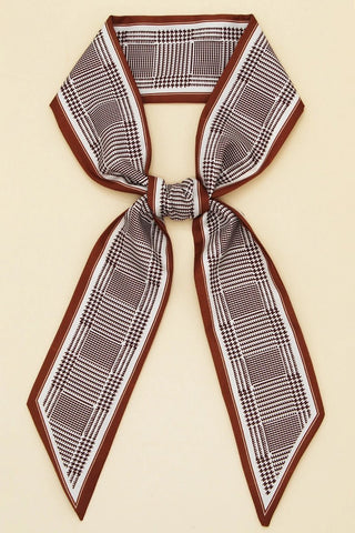 Brown Herringbone Twilly - Allure Boutique WY