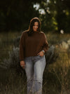 Off the Shoulder Balloon Sleeve Sweater