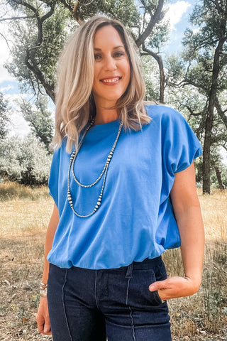 Bubble Hem Knit Tee - Allure Boutique WY