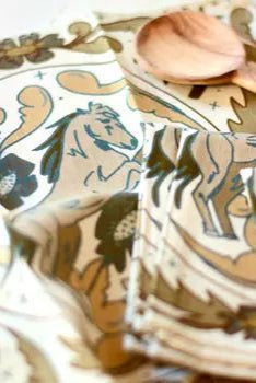 Bucking Broncos Floral Table Napkins - Set of 4 - Allure Boutique WY