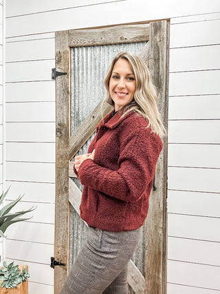 Button Down Boucle Jacket - Allure Boutique WY