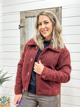 Button Down Boucle Jacket - Allure Boutique WY
