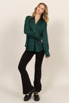 Button Down Satin Blouse - Allure Boutique WY