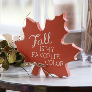 Fall is My Favorite Color Wooden Leaf Sitter