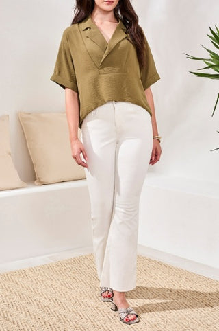 Flowy Popover Shirt Black